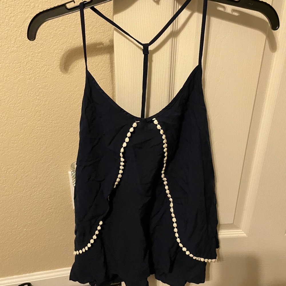 Maurices navy tank top.